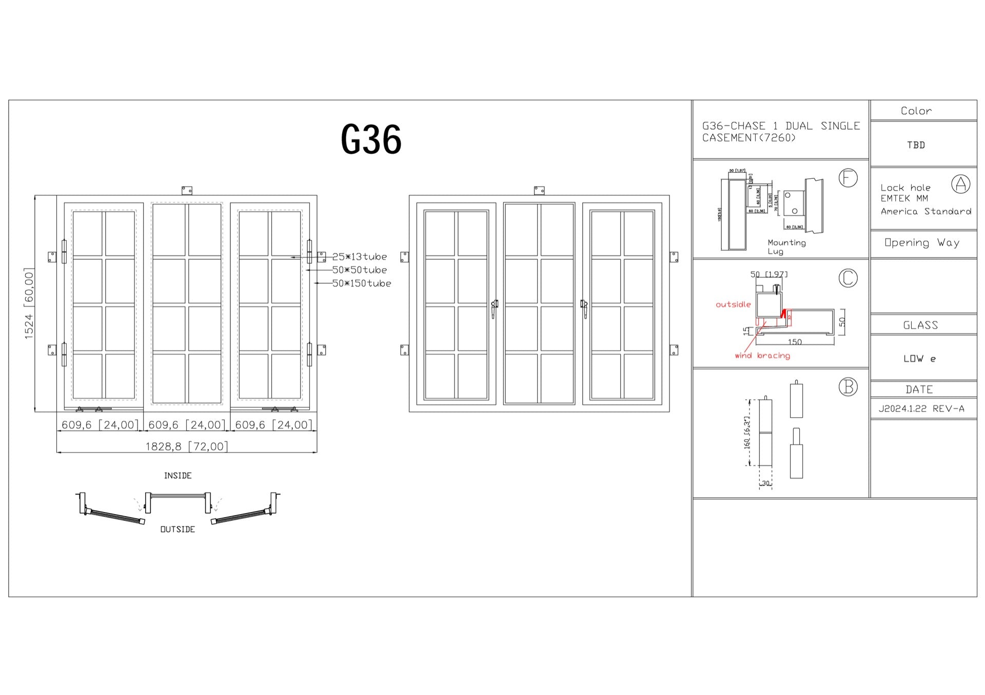 G36 ( DUAL Casement )